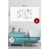 Pi Papers Akıllı Kağıt - 100x200 Cm Beyaz, 1 Alana 1 Bedava, Fotoğraf Belge Not Tutucu Özellikli Yazı Tahtası