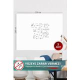 Pi Papers Akıllı Kağıt - 120x150 Cm Beyaz, 2 Adet Elektrostatik Elektriklenme Ile Tutunan Sihirli Tahta