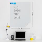 Pi Papers Akıllı Kağıt - 150x120 Cm Şeffaf, 2 Adet Fotoğraf, Belge, Not Tutucu Özellikli Yazı Tahtası ve Pano - 120 x 150 cm