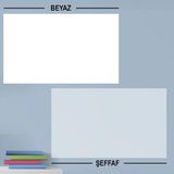 Pi Papers Akıllı Kağıt - 60x100 Cm 1 Şeffaf+1 Beyaz, Not Belge Fotoğraf Tutucu Özellikli Statik Sihirli Pano, Yeri Değiştirilebilir, Taşınabilir, Pratik Yazı Tahtası