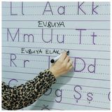 Pi Papers Harfli Elakin - Kendiliğinden Tutunan, Statik, Yapışkansız Sihirli Akıllı Kağıt Yazı Tahtası Pano