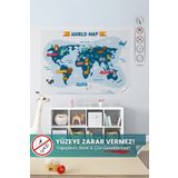 Pi Papers Hayvanlı Dünya Haritası, Çocuklar Için Eğlenceli Dünya Haritası, Eğitici Oyuncak Çocuk Odası Sticker