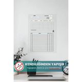 Pi Papers Pomodoro Tekniği Planlayıcı, Sihirli Kağıt, Ders Planlayıcı, Iş Planlayıcı, Süresiz Planlayıcı, Akıllı Kağıt Tahta - Şeffaf - 50x70 Cm