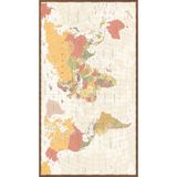 Pi Papers Renkli Dünya Haritası 98x175 Cm Eğitici ve Öğretici Çocuk Oyun Odası Duvar Sticker
