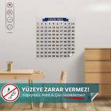 Pi Papers Yüzlük Tablo, Renkli 60x60 Cm Yapışkansız Tutunan Akıllı Kağıt Yazı Tahtası 1 Adet