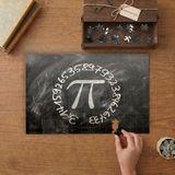 Pi Sayısı - Kara Tahta Tasarımı 240 Parça Ahşap Puzzle Ahşap Kutuda MP06432
