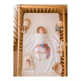 Pia Baby Kız Bebek Hediyesi İsme Özel 80X80 Cm Çift Kat Penye Bebek Battaniyesi %100 Pamuk Ham Bez Kıyafet Keseli