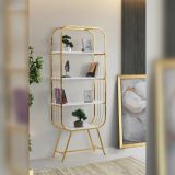 Pia Metal Kitaplık, Beyaz Gold