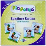 Pia Polya Çiftlik Hayvanları Eşleştirme Kartları | 8 Çift | 16 Adet | Mukavva