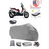 Piaggio Beverly 200 Branda Gri Arka Çanta Uyumlu(Topcase) Motosiket Brandası Motor Örtüsü Çadır Su Geçirmez Motosiklet Kılıfı Motor Brandası,lastikli,taşıma Torbalı