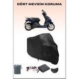 Piaggio Fly 125 3V Uyumlu Siyah Motorsiklet Branda, Motor Örtüsü
