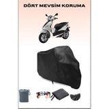 Piaggio Fly 150 Uyumlu Siyah Motorsiklet Branda, Motor Örtüsü