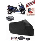 Piaggio Mp3 500 Branda Siyah Arka Çanta Uyumlu(Topcase) Motosiket Brandası Motor Örtüsü Çadır Su Geçirmez Motosiklet Kılıfı Motor Brandası,lastikli,taşıma Torbalı