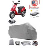 Piaggio Typhoon 125 Branda Gri Arka Çanta Uyumlu(Topcase) Motosiket Brandası Motor Örtüsü Çadır Su Geçirmez Motosiklet Kılıfı Motor Brandası,lastikli,taşıma Torbalı