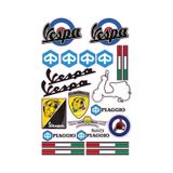 Pıaggıo Vespa Tasarımlı Ekipman Kask Motorsiklet Sticker Seti 01