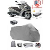 Piaggio X10 350 Branda Gri Arka Çanta Uyumlu(Topcase) Motosiket Brandası Motor Örtüsü Çadır Su Geçirmez Motosiklet Kılıfı Motor Brandası,lastikli,taşıma Torbalı