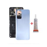 Piaks Xiaomi Uyumlu Mi 10T - Mi10T Pro Arka Pil Batarya Kapağı Cam - Silver + B7000 Yapıştırcı