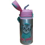 Piano Cem Studıo Pets Pipetli 500 ml Alüminyum Matara Boyun Askılı - Yeşil