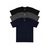 Piano Luce Premium 3’lü Erkek T-Shirt %50 Pamuk %50 Polyester Basic Fit Yumuşak Kumaş Günlük & Spor Kullanım Siyah Lacivert Antrasit