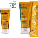 Piar Genesis Collagen SunCream SPF50 Renkli Kapatıcı Yüz Güneş Kremi 40 Ml + 75 Ml İkili Set