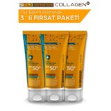 Piar Genesis Kolajen Leke Karşıtı Ton Eşitleyici Spf 50 Renkli Yüz Güneş Kremi 75ml 3'lü Set
