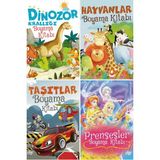 Piar Kids 3-6 Yaş Okul Öncesi Eğitici ve Eğlenceli Boyama Seti 4 Kitap 128 Sayfa
