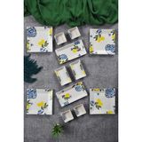 Piatti Naturali 12 Parça 4 Kişilik Limon Kahvaltı Takımı Handmade Kahvaltılık Sunum Seti Servis Tabakları