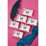 Piatti Naturali 6’lı Çerezlik Kelebek Desen Handmade Sunumluk Reçellik Sosluk Kahvaltılık Çerez Ikram Seti
