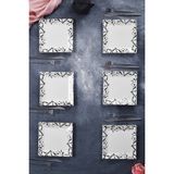 Piatti Naturali 6'Lı Şık Tasarım Handmade Mermer Desen Pasta Tabak Seti Sunum Seti Servis Tabakları Tatlı Tabağı 20Cm