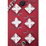 Piatti Naturali 6'lı Special Handmade Çini Desen Tatlı Tabak Seti Sunum Servis Tabakları Pasta Set 15 cm