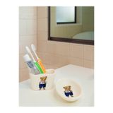 Piatti Naturali Ayıcıklı 2’li Seramik Banyo Seti – Katı Sabunluk & Çok Amaçlı Diş Fırçalık / Süngerlik