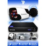 PICAM 1 Kameralı Panda 1 Dış Kamera Set 2 TB HDD Full HD Gece Görüşlü Güvenlik Kamerası Sistemi