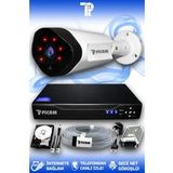 PICAM 1 Kameralı Uzay 1 Dış Kamera Set 2 TB HDD Full HD Gece Görüşlü Güvenlik Kamerası Sistemi