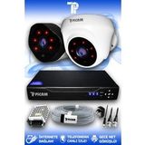 PICAM 2 Kameralı Uzay 1 İç Kamera Set HDD'siz Full HD Gece Görüşlü Güvenlik Kamerası Sistemi