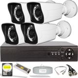 PICAM 4 Kameralı Kare 4 Dış Kamera Set 2 TB HDD Full HD Gece Görüşlü Güvenlik Kamerası Sistemi