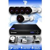PICAM 5 Kameralı Uzay 5 Dış Kamera Set 2 TB HDD Full HD Gece Görüşlü Güvenlik Kamerası Sistemi