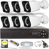 PICAM 6 Kameralı Kare 6 Dış Kamera Set 500 GB HDD Full HD Gece Görüşlü Güvenlik Kamerası Sistemi