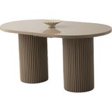 Picasso Cappicino Renk Highgloss Cappicino Lora Ayak Açılır 160X90 Masa (Açılımış Ölçüsü 190X90) - Cappucino - 160 X 90