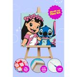 Picasso World Hobby Art Sayılarla Boyama Numaralı Tuval Seti Fırça Boya Dahil 20x20 Cm Liloş ve Uzaylı