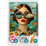 Picasso World Hobby Art Sayılarla Boyama Numaralı Tuval Seti Fırça Boya Dahil 40x50 Cm Derin Dalış