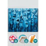 Picasso World Hobby Art Sayılarla Boyama Numaralı Tuval Seti Fırça Boya Dahil 40x50 Cm Duyguların Yüzü