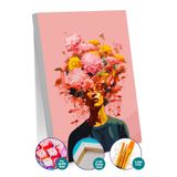 Picasso World Hobby Art Sayılarla Boyama Numaralı Tuval Seti Fırça Boya Dahil 40x50 Cm Sanatsal Kadın Çiçek Temalı
