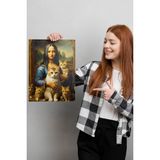 Picasso World Hobby Art Sayılarla Boyama Tuval Hobi Seti Fırça Boya Dahil Kız ve Kedileri - 40x50