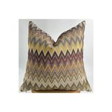 Piccotton Home Bohem Zigzag Desenli Kırlent Kılıfı - Bordo Hardal Dokuma Dekoratif Yastık - Modern Salon Yastığı - 40x40 45x45 50x50 55x55