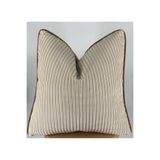 Piccotton Home Ekru Fitilli Kadife Kahverengi Biyeli Dekoratif Yastık Kılıfı Modern Kırlent Kılıfı Koltuk Kanepe Yastığı