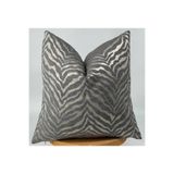 Piccotton Home Gri Zebra Desenli Dekoratif Kırlent Kılıfı 45x45 50x50 55x55 Jakarlı Dokuma Modern Salon Koltuk Yastık Kılıfı