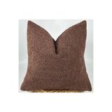 Piccotton Home Kahverengi Peluş Kırlent Kılıfı – Dekoratif Buklet Yastık Kılıfı – Modern Bohem Ev Dekorasyonu