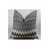 Piccotton Home Modern Zigzag Desenli Siyah Gri Kırlent Kılıfı Dokuma Dekoratif Yastık Kılıfı Koltuk Salon Ev Dekorasyonu 40x40 45x45 50x50 55x55