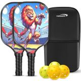 Pickleball Paddles, USAPA Onaylı Fiberglas Turşu Seti 2 Hafif Pickleball Raketi, 4 Pickleball Topu, 1 Taşınabilir Taşıma Çantası, Pickleballs Raket Hediyeleri