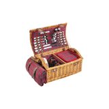 Picnic&co Ekose Desenli Piknik Sepeti 4 Kişilik